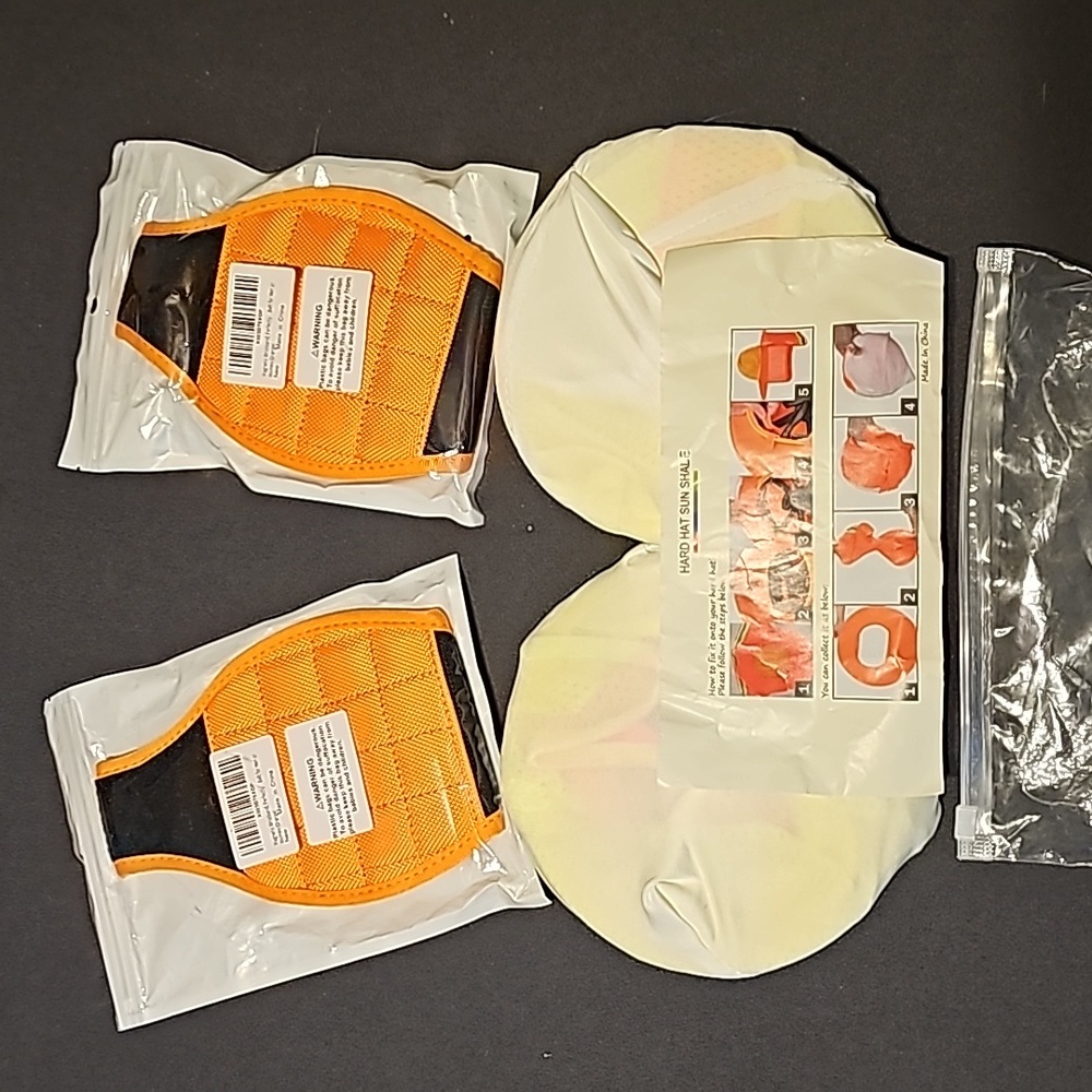 new 2 magnetic arm bands and 2 Sombrero hard hat covers